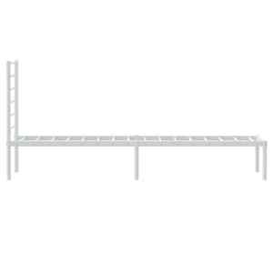 Kovový rám postele s čelem bílý 107 x 203 cm - obrázek 7
