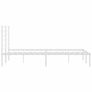 Kovový rám postele s čelem bílý 160 x 200 cm - obrázek 7