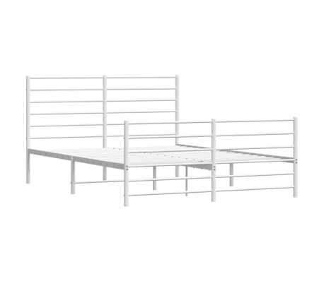 vidaXL feh&eacute;r f&eacute;m &aacute;gykeret fej- &eacute;s l&aacute;bt&aacute;ml&aacute;val 140x200 cm