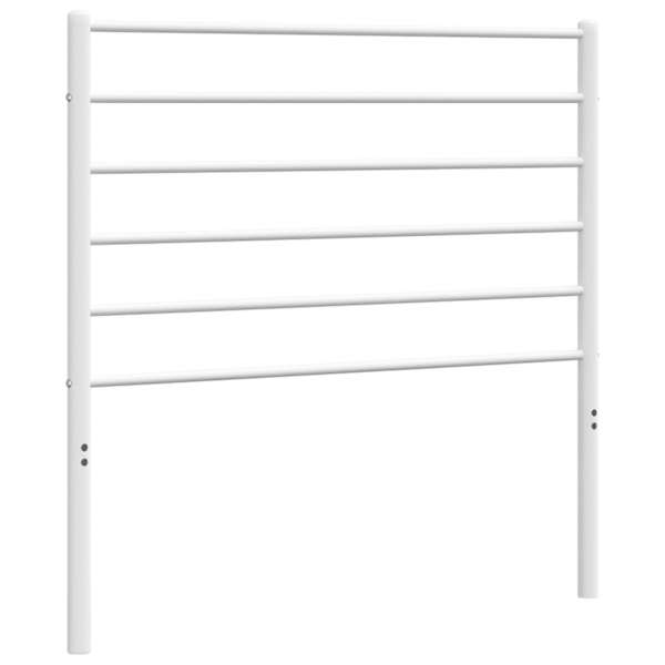 vidaXL metallist vahetatav voodipeats, valge, 90 cm