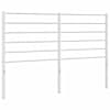 vidaXL metallist vahetatav voodipeats, valge, 135 cm