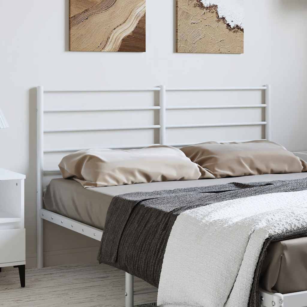 vidaXL Kopfteil Metall Weiß 135 cm