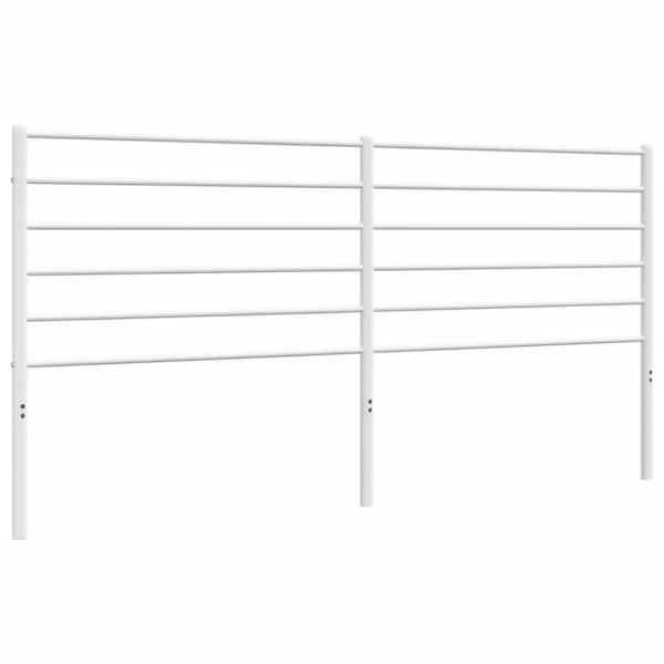vidaXL metallist vahetatav voodipeats, valge, 180 cm