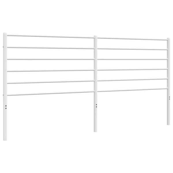 vidaXL metallist vahetatav voodipeats, valge, 200 cm