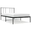 vidaXL metallist voodiraam peatsiga, must, 75x190 cm
