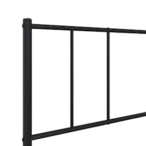 Kovový rám postele s čelem černý 100 x 200 cm - obrázek 9