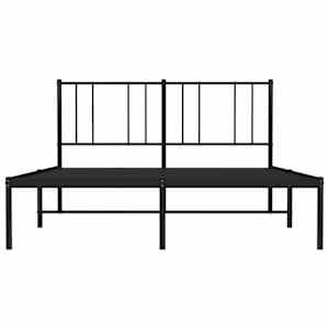 Kovový rám postele s čelem černý 120 x 200 cm - obrázek 6