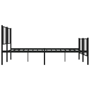 Kovový rám postele bez matrace s nožním čelem černý 180x200 cm - obrázek 7