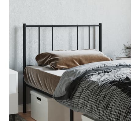 vidaXL Ersatz-Kopfteil Metall Schwarz 75 cm