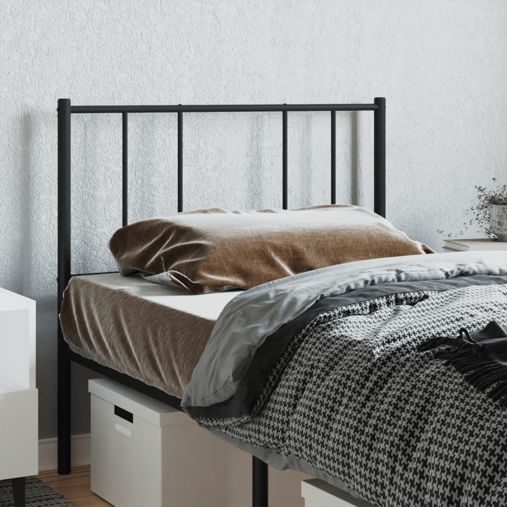 vidaXL Hoofdbord 90 cm metaal zwart afbeelding