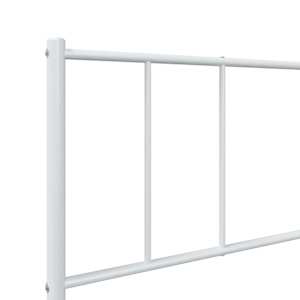 Kovový rám postele bez matrace s čelem bílý 75 x 190 cm - obrázek 9