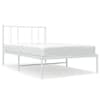 vidaXL metallist voodiraam peatsiga, valge, 80x200 cm