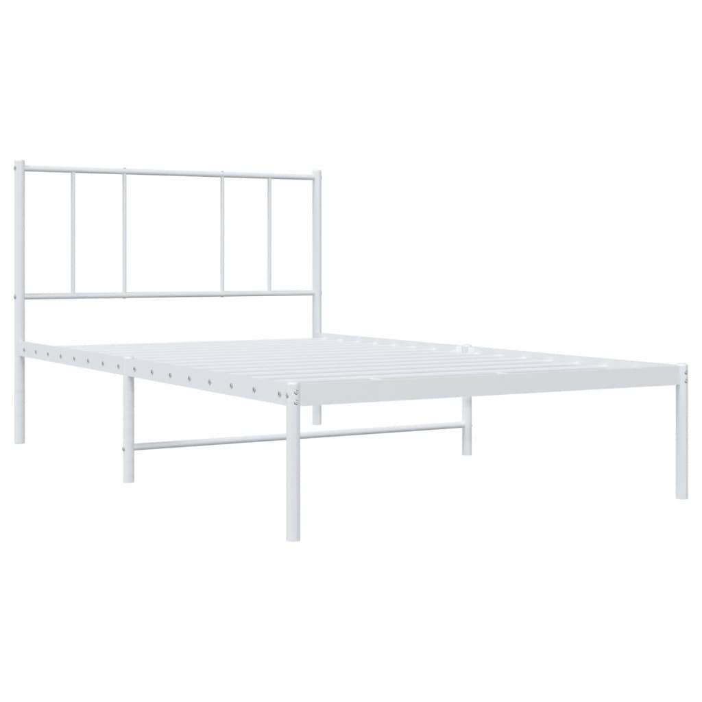 vidaXL fehér fém ágykeret fejtámlával 80x200 cm