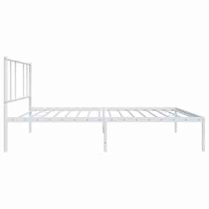 Kovový rám postele s čelem bílý 80 x 200 cm - obrázek 7