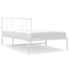vidaXL metallist voodiraam peatsiga, valge, 100x200 cm