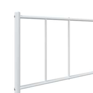 Kovový rám postele s hlavovým a nožním čelem bílý 90 x 200 cm - obrázek 9