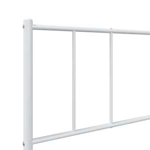 Kovový rám postele s hlavovým a nožním čelem bílý 107 x 203 cm - obrázek 9