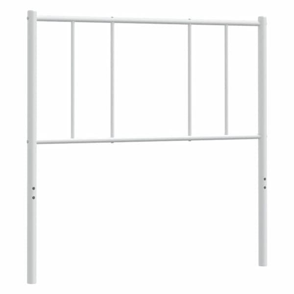 vidaXL metallist vahetatav voodipeats, valge, 90 cm
