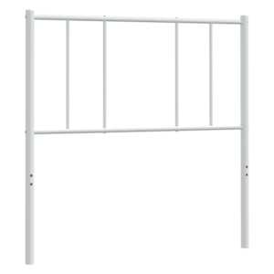 Kovové náhradní čelo postele bílé 107 cm - obrázek 2