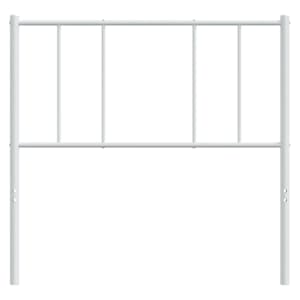 Kovové náhradní čelo postele bílé 107 cm - obrázek 4