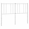 vidaXL metallist vahetatav voodipeats, valge, 120 cm