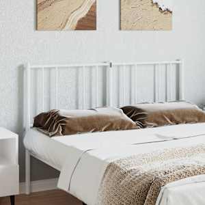 Kovové náhradní čelo postele bílé 120 cm - obrázek 3