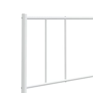 Kovové náhradní čelo postele bílé 160 cm - obrázek 7