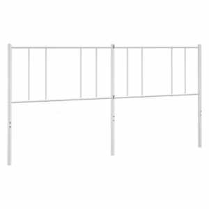 Kovové náhradní čelo postele bílé 180 cm - obrázek 2