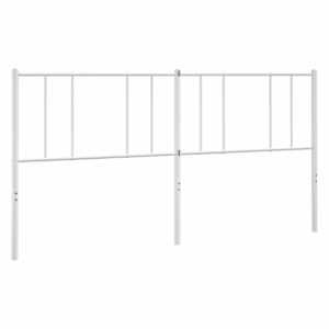 Kovové náhradní čelo postele bílé 193 cm - obrázek 2
