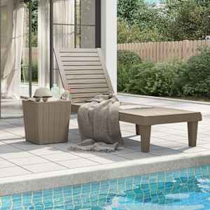 Ležalnik svetlo rjav 155x58x83 cm polipropilen