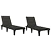 vidaXL p&auml;evitustoolid 2 tk, must, 155 x 58 x 83 cm, pol&uuml;prop&uuml;leen