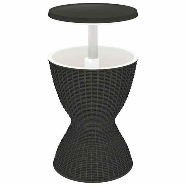 vidaXL kolm &uuml;hes j&auml;&auml;anumaga laud, must, pol&uuml;prop&uuml;leen