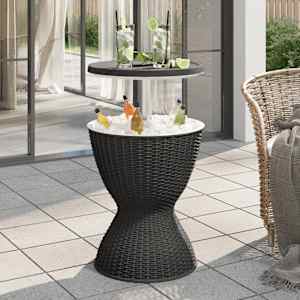 Hladilna miza 3 v 1 črn polipropilen