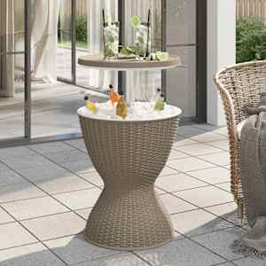 Hladilna miza 3 v 1 svetlo rjav polipropilen