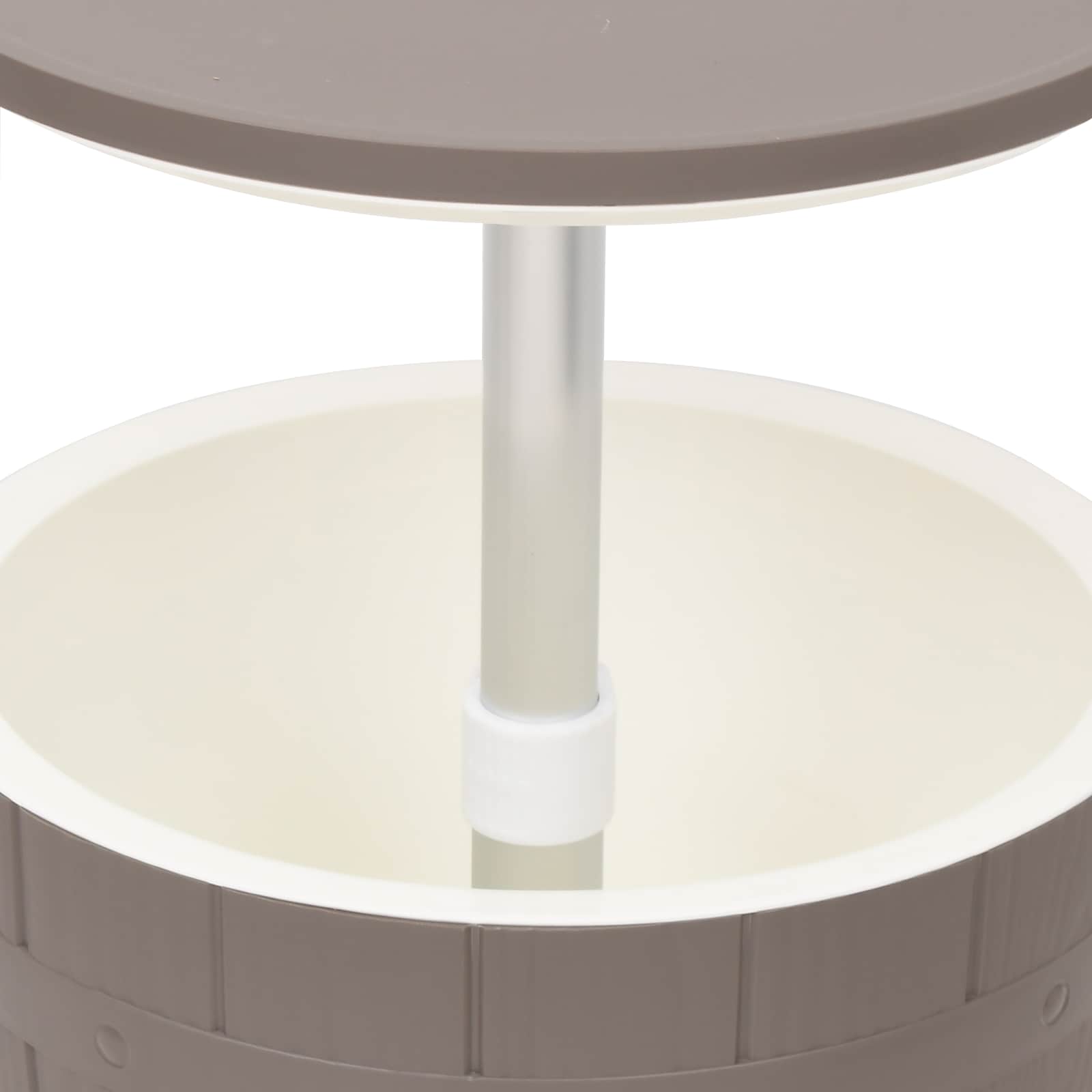 vidaXL 3-in-1 Tisch mit Eiskühler Hellbraun Polypropylen – Bild 4