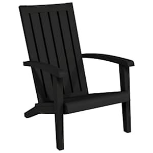 Zahradní židle Adirondack černá polypropylen - obrázek 2