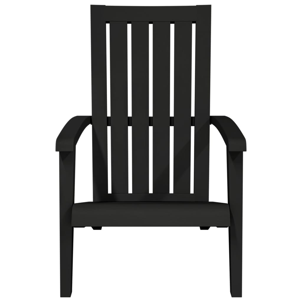 Thumbnail - vidaXL Adirondack-Gartenstuhl Schwarz Polypropylen