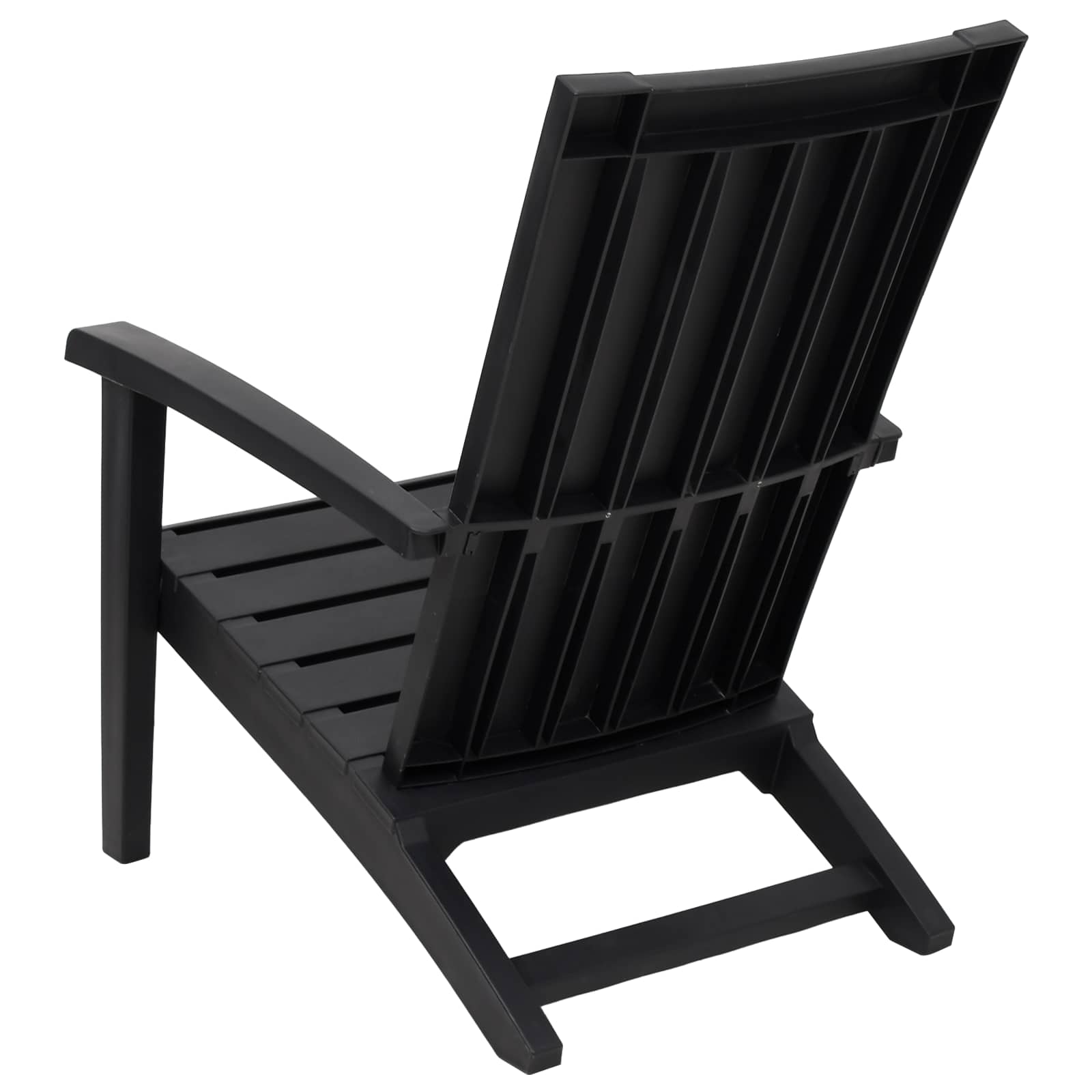 Tuinstoel Adirondack polypropeen zwart - Afbeelding 5
