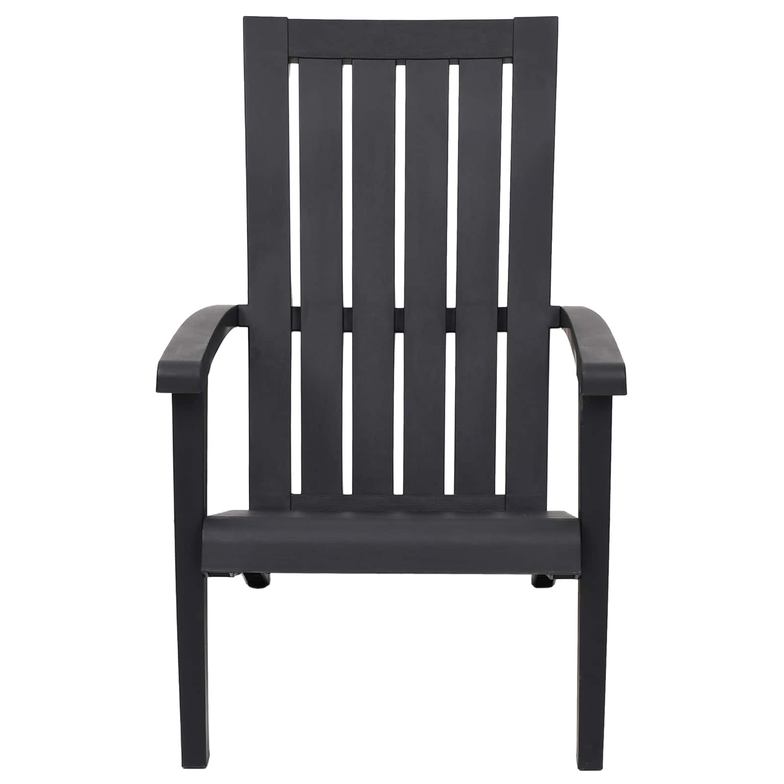 Tuinstoel Adirondack polypropeen zwart - Afbeelding 3