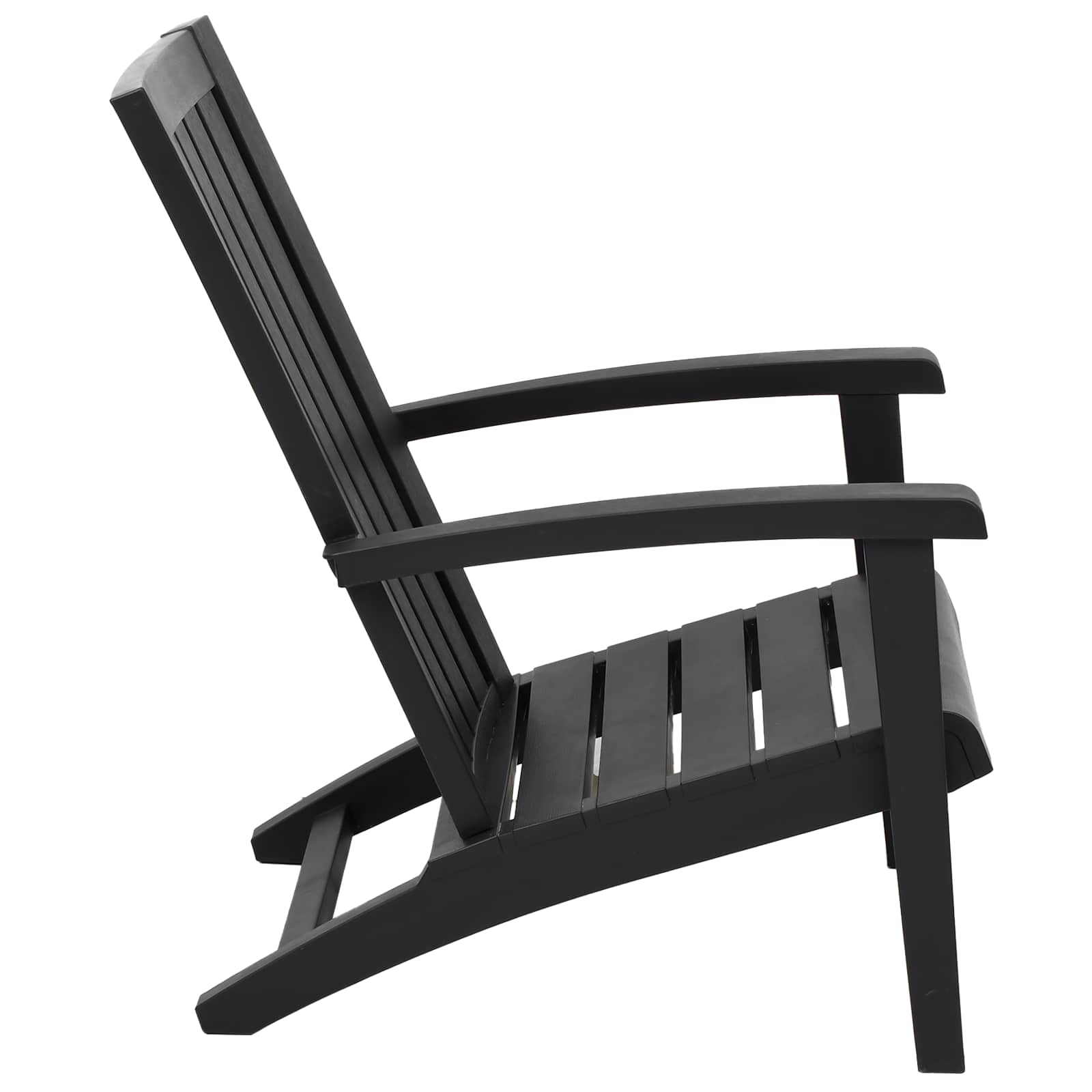 Tuinstoel Adirondack polypropeen zwart - Afbeelding 4
