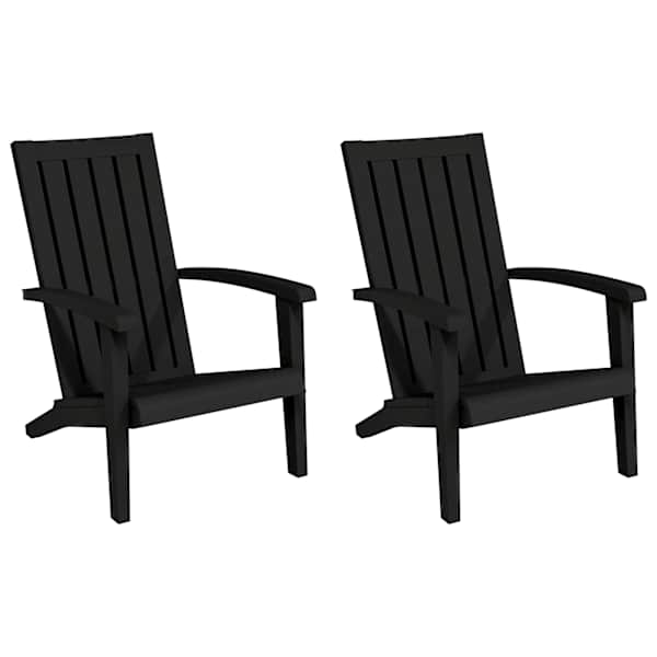 vidaXL aia Adirondack toolid 2 tk, must, pol&uuml;prop&uuml;leen
