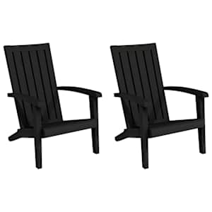 Zahradní židle Adirondack 2 ks černé polypropylen - obrázek 2
