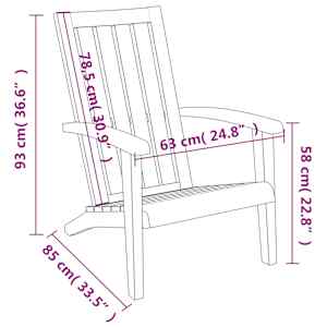Zahradní židle Adirondack 2 ks černé polypropylen - obrázek 9