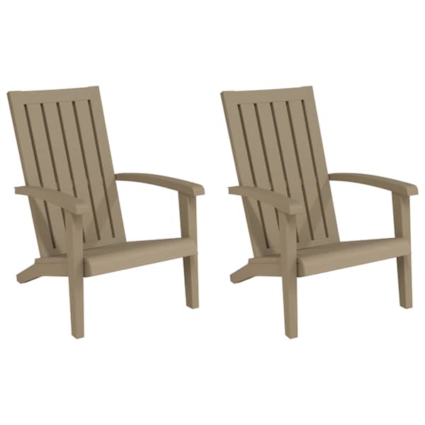 vidaXL aia Adirondack toolid 2 tk, helepruun, pol&uuml;prop&uuml;leen