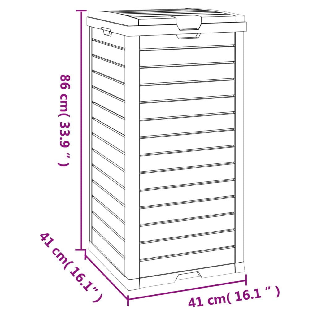 Outdoor Mülltonne Müllbehälter Abfallbehälter Müllbox Polypropylen vidaXL