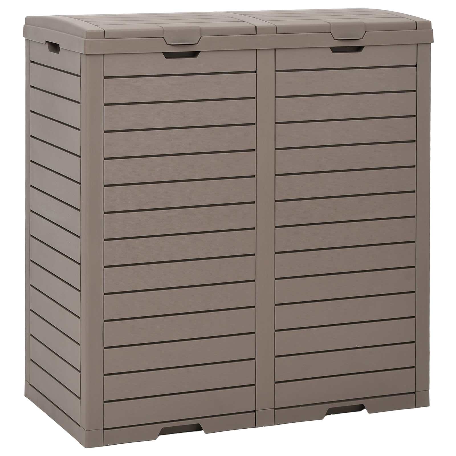 vidaXL Outdoor-Mülltonne Hellbraun 78x41x86 cm Polypropylen – Bild 2