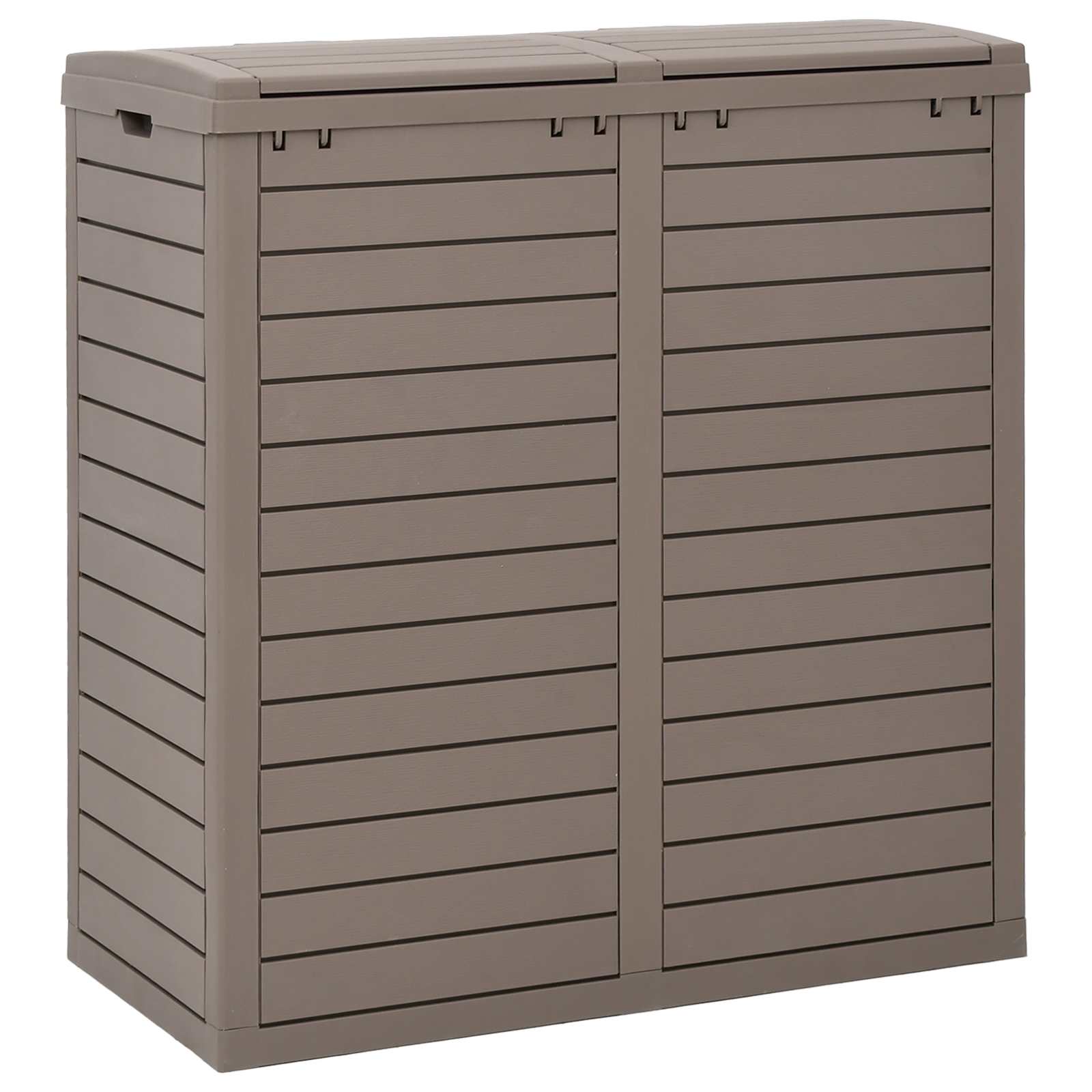 vidaXL Outdoor-Mülltonne Hellbraun 78x41x86 cm Polypropylen – Bild 5