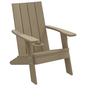 vidaXL aia Adirondack tool, helepruun, 75x88,5x89,5cm, pol&uuml;prop&uuml;leen