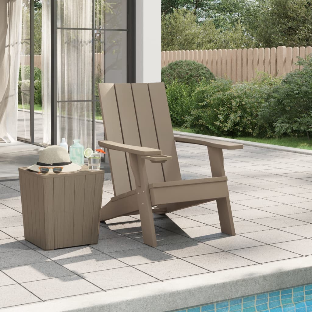 vidaXL Adirondack-Gartenstuhl Hellbraun 75x88,5x89,5 cm Polypropylen