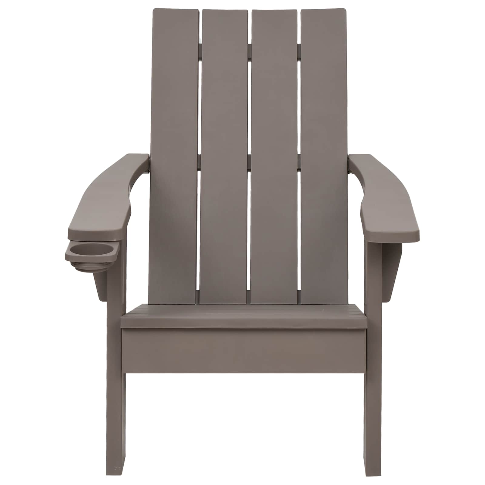 vidaXL Tuinstoel Adirondack 75x88,5x89,5 cm polypropeen lichtbruin bruin, foto 2